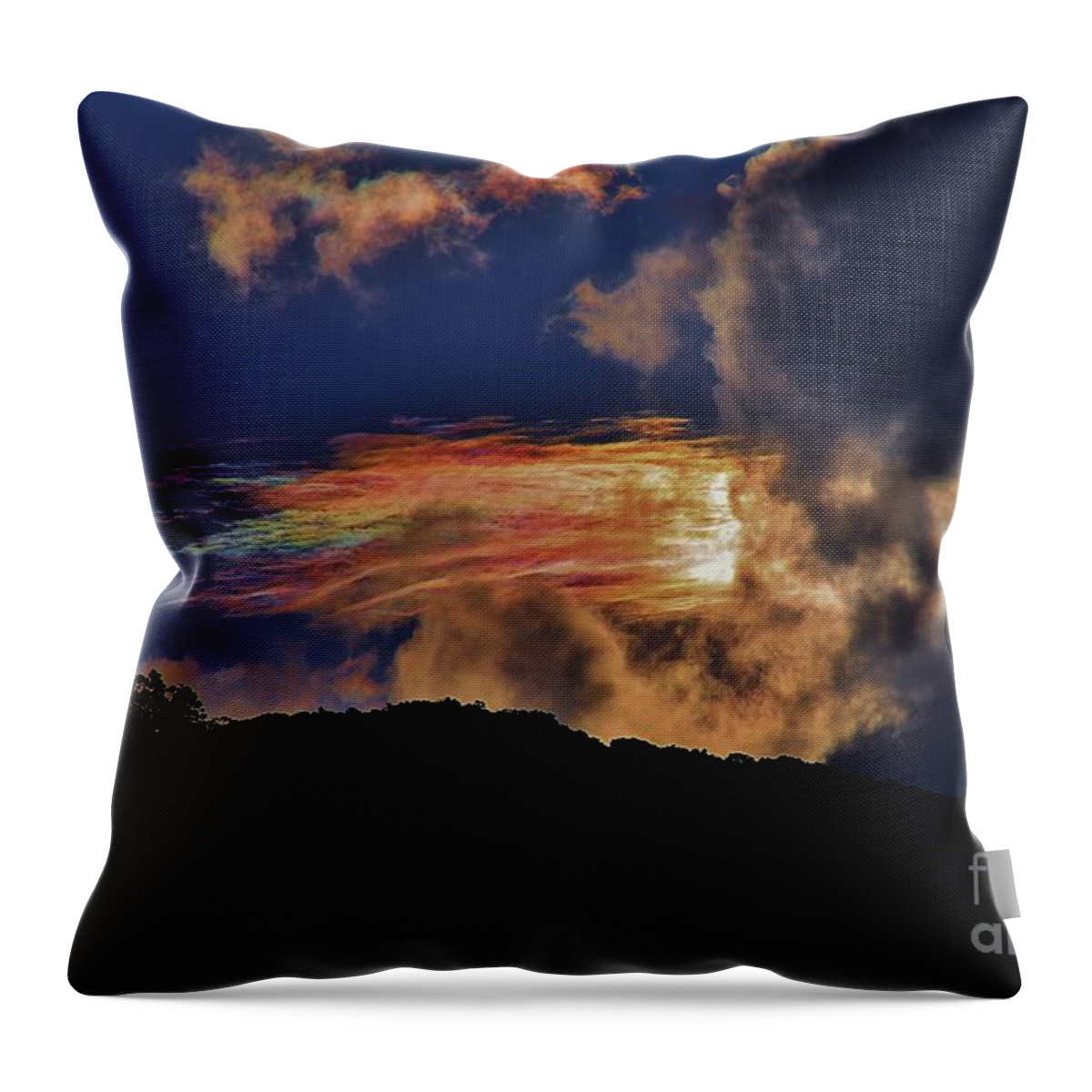 Clouds Throw Pillow featuring the photograph Electric Rainbow by Craig Wood