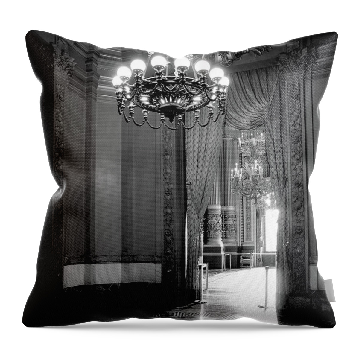 Opera Garnier Throw Pillow featuring the photograph Elegant Opera by Rebekah Zivicki