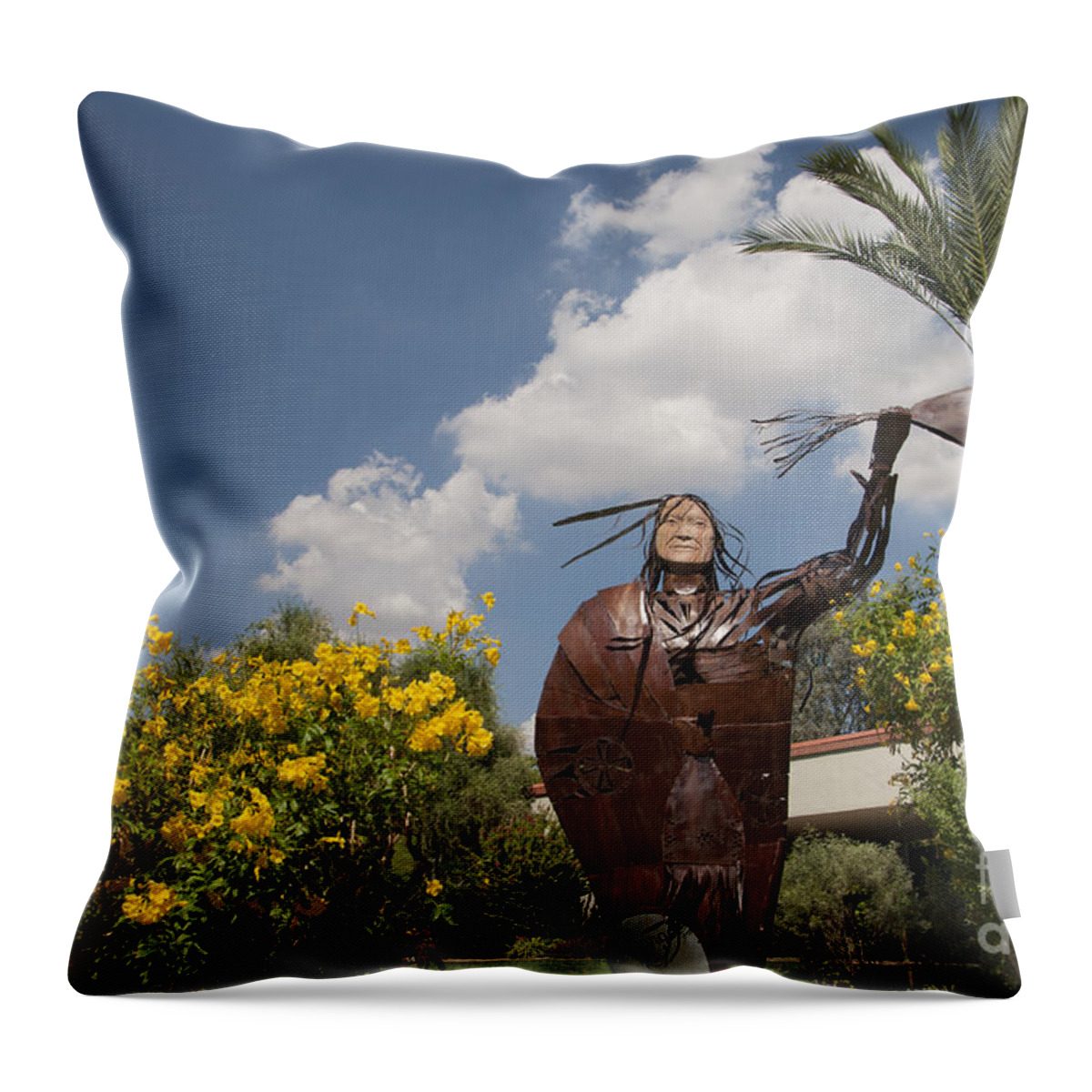 Arizona Throw Pillow featuring the photograph Elk Woman Walking by Brenda Kean
