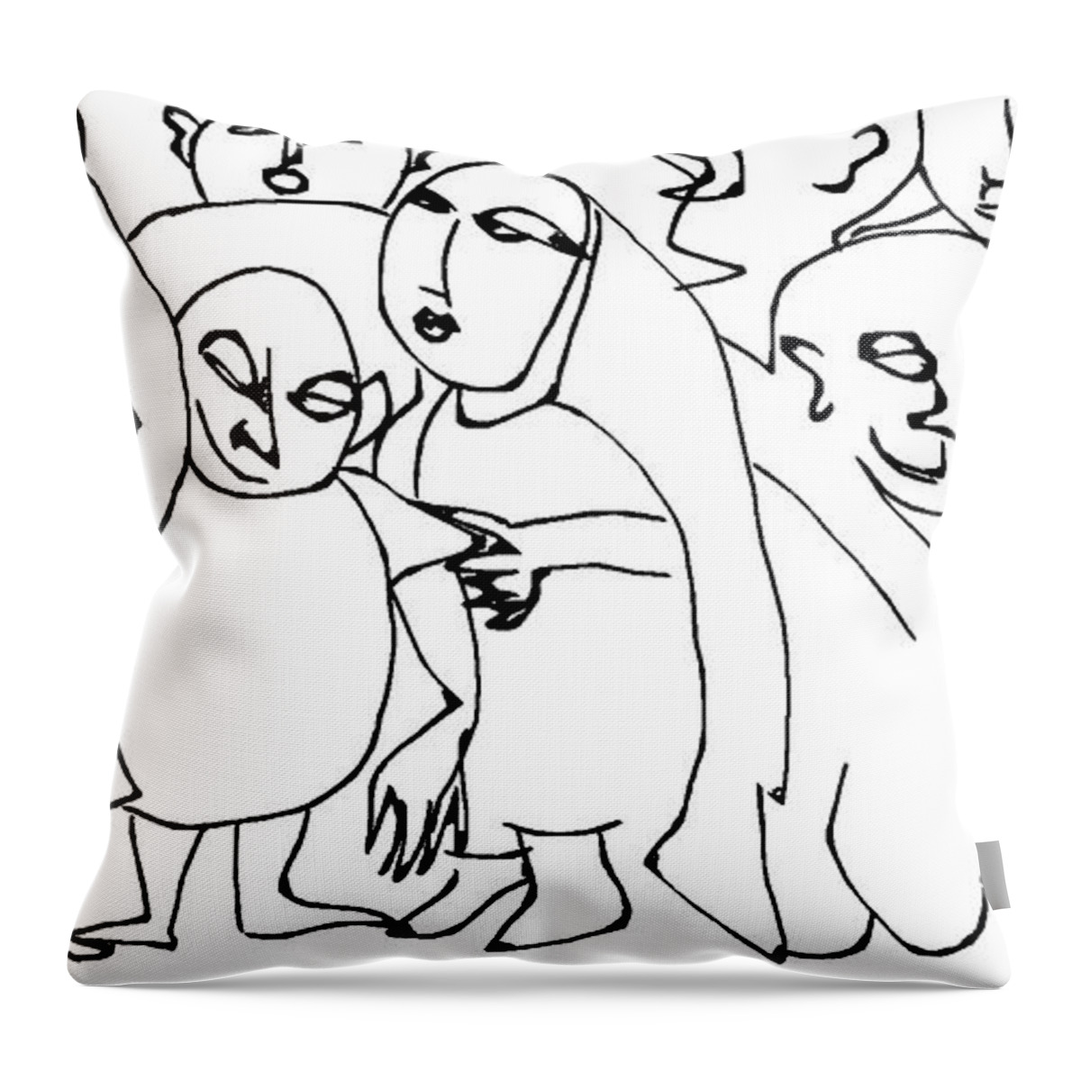  Throw Pillow featuring the digital art Eloise Decided To Get The Children Away From Dad's Poker Game by Doug Duffey