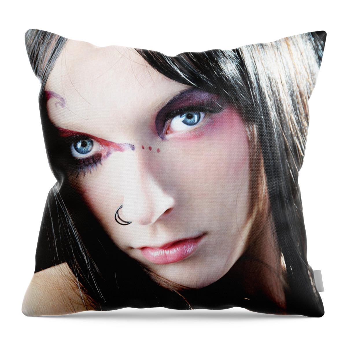 Artistic Throw Pillow featuring the photograph Elusive butterfly by Robert WK Clark