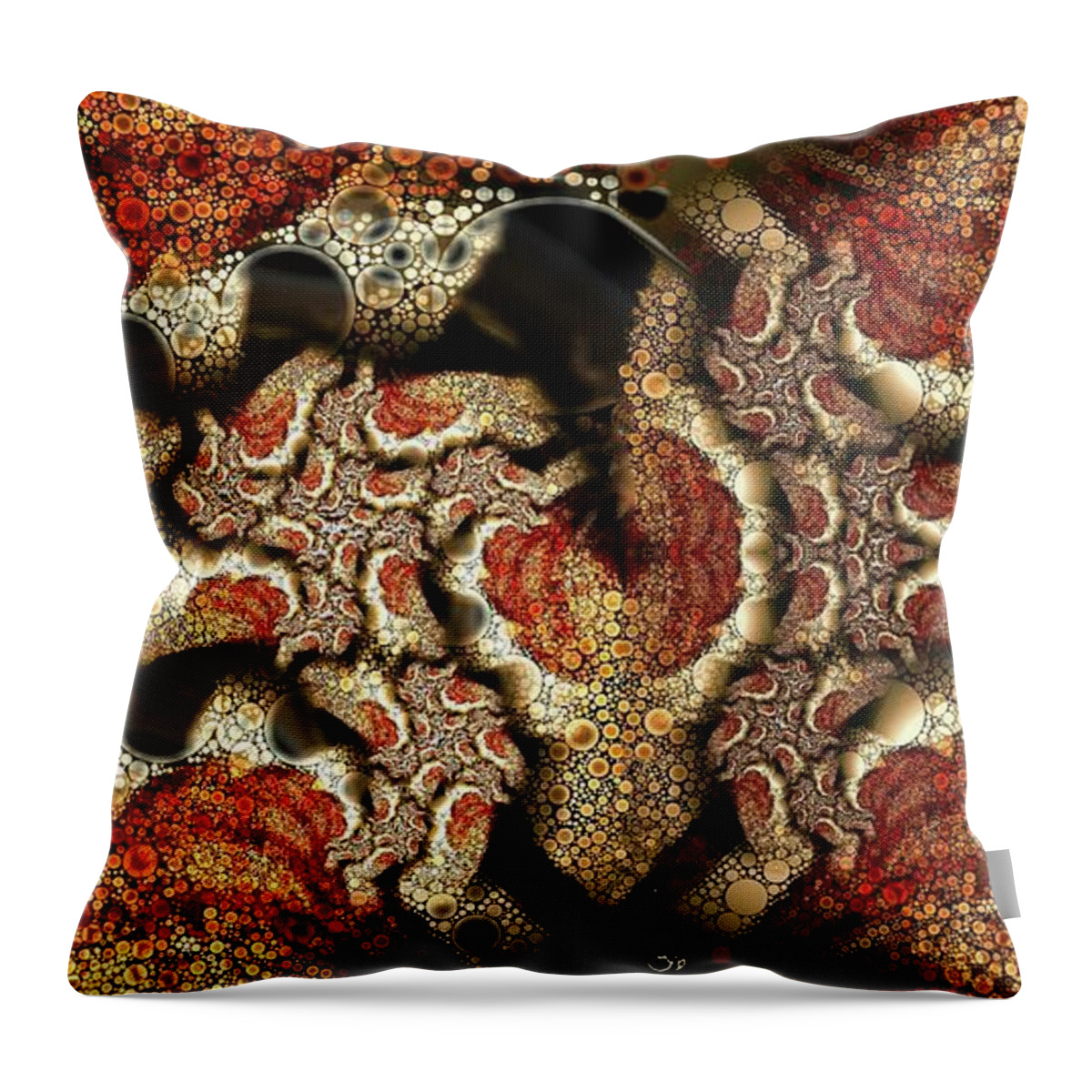 Abstract Throw Pillow featuring the digital art Embedded by Ron Bissett