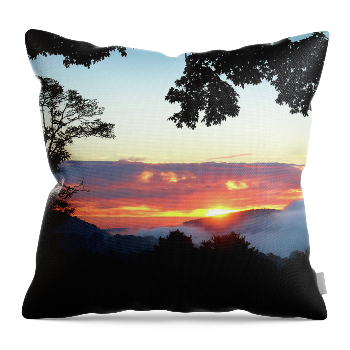 Sunrise Throw Pillow featuring the photograph Embracing the Dawn by Everett Houser