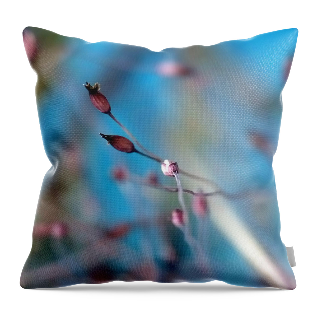 Abstract Throw Pillow featuring the photograph Emerge by Lauren Radke
