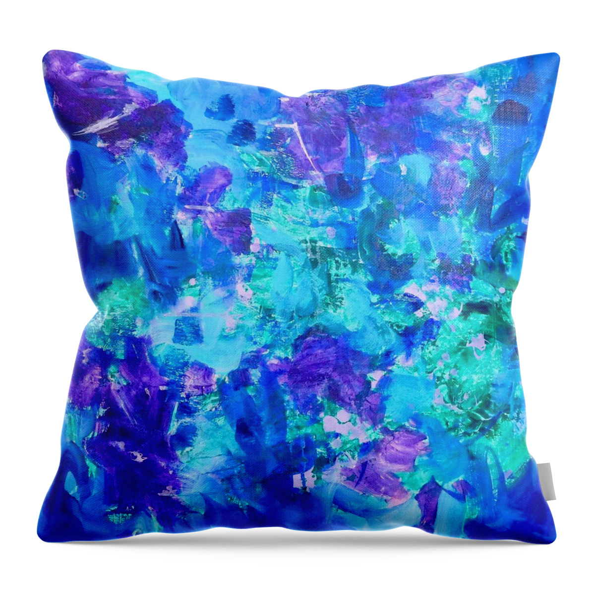 Emergence Throw Pillow featuring the painting Emergence by Irene Hurdle
