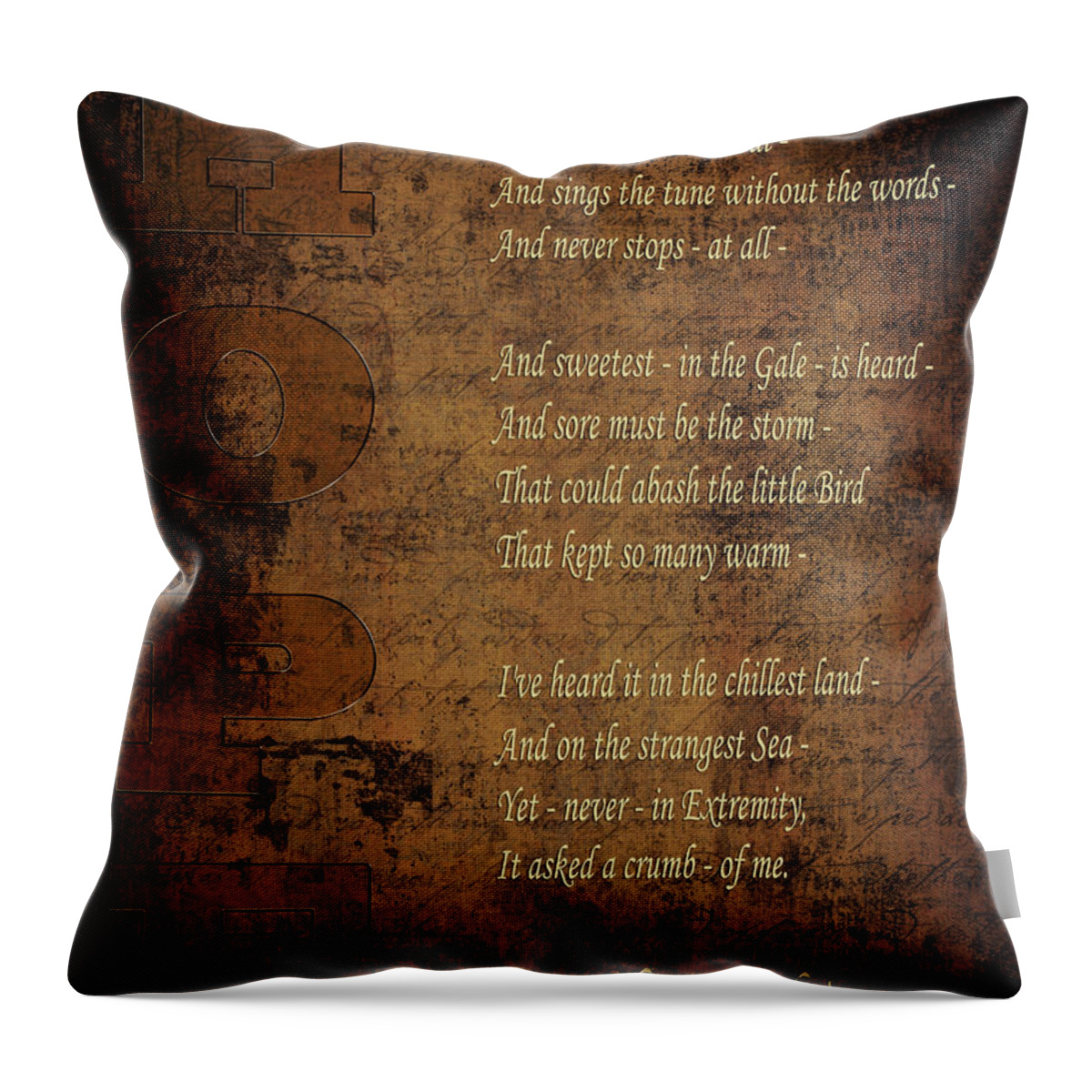 Emily Dickinson Throw Pillow featuring the photograph Emily Dickinson 5 by Andrew Fare