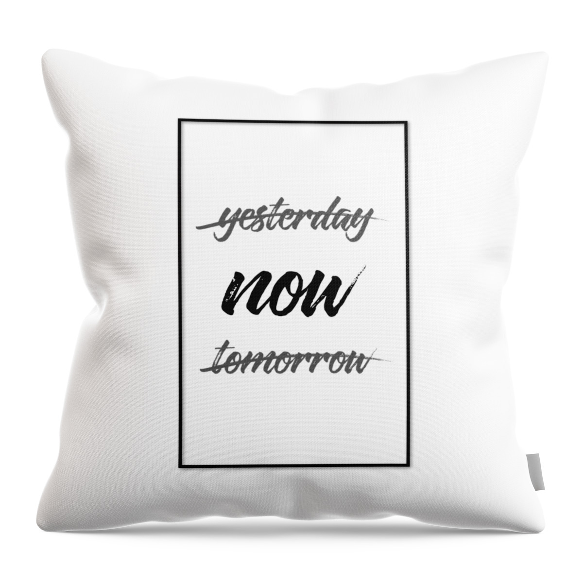 Illustration Throw Pillow featuring the digital art Emotional Art NOW - black and white by Melanie Viola