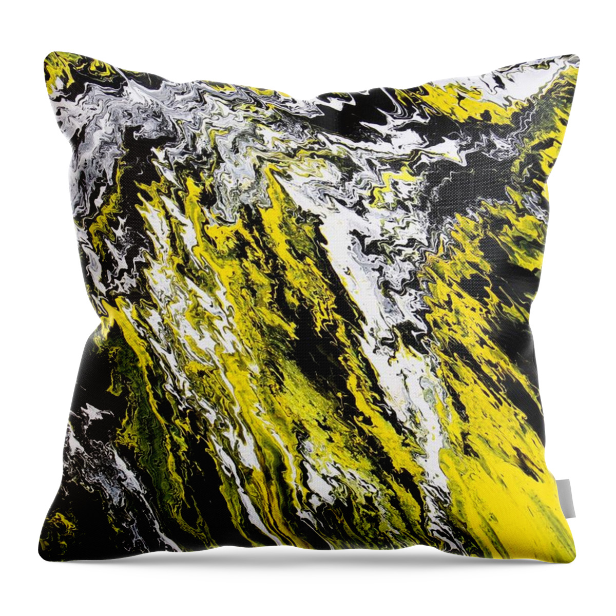 Abstract Throw Pillow featuring the painting Emphasis by Ralph White