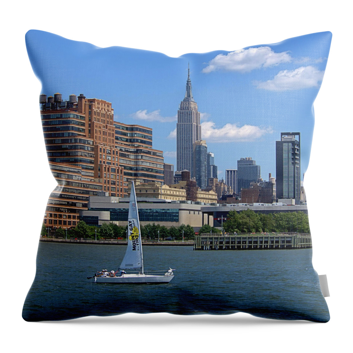 Empire State Building Throw Pillow featuring the photograph Empire State I I I by Newwwman