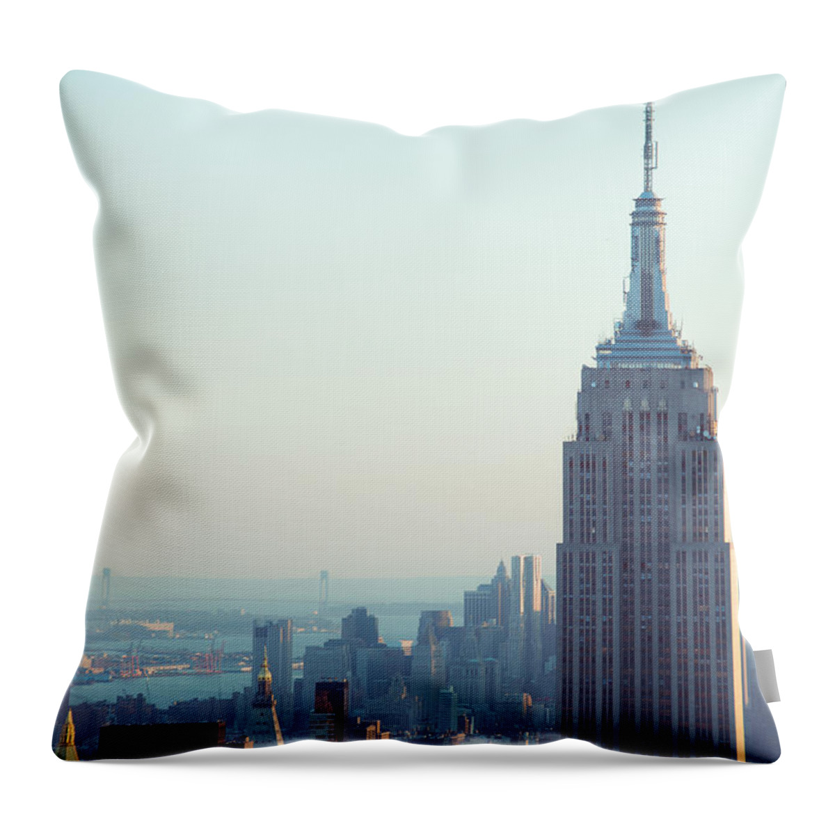 Empire State Building Throw Pillow featuring the photograph Empire State of Mind by Sonja Quintero