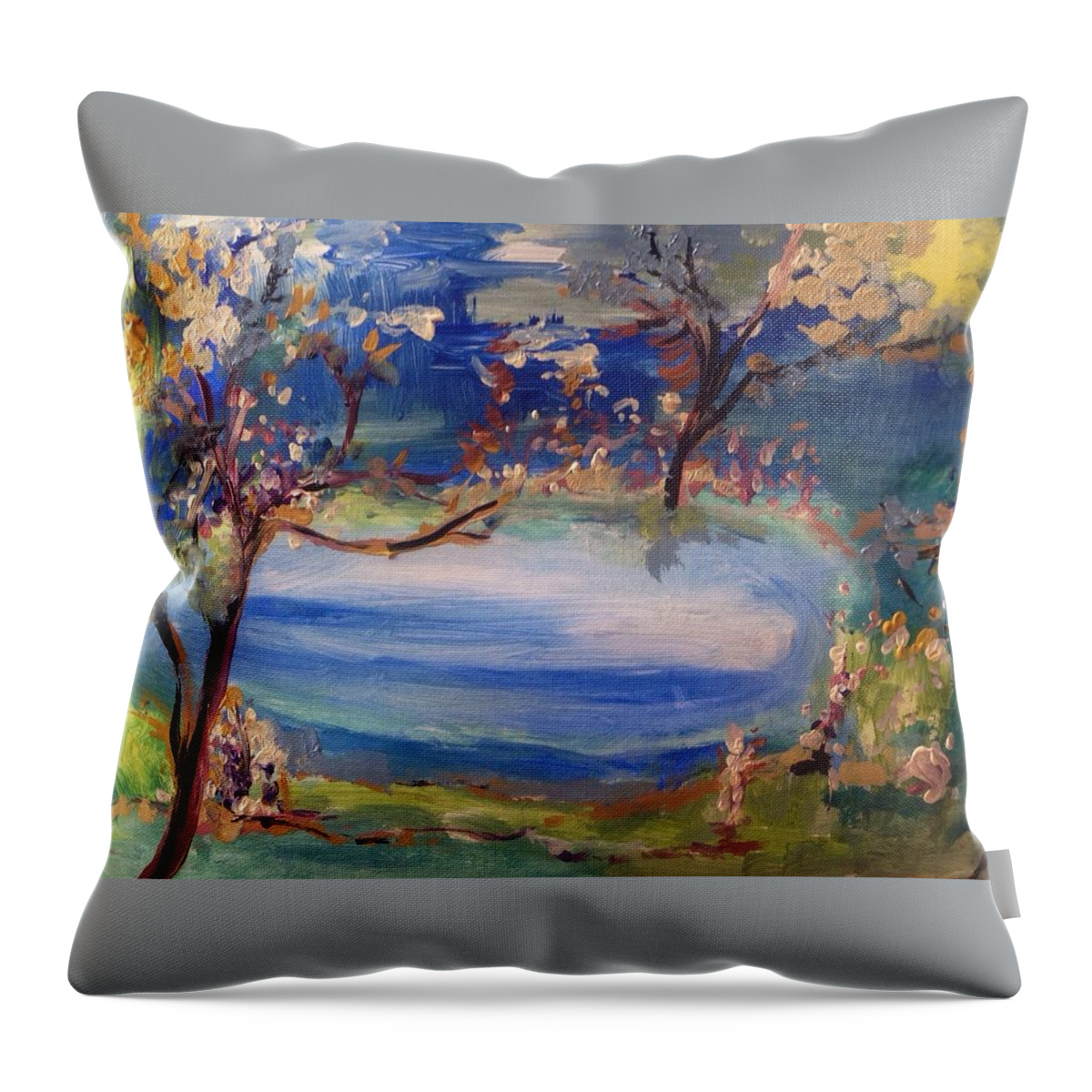 Empty Throw Pillow featuring the painting Empty dreams by Judith Desrosiers