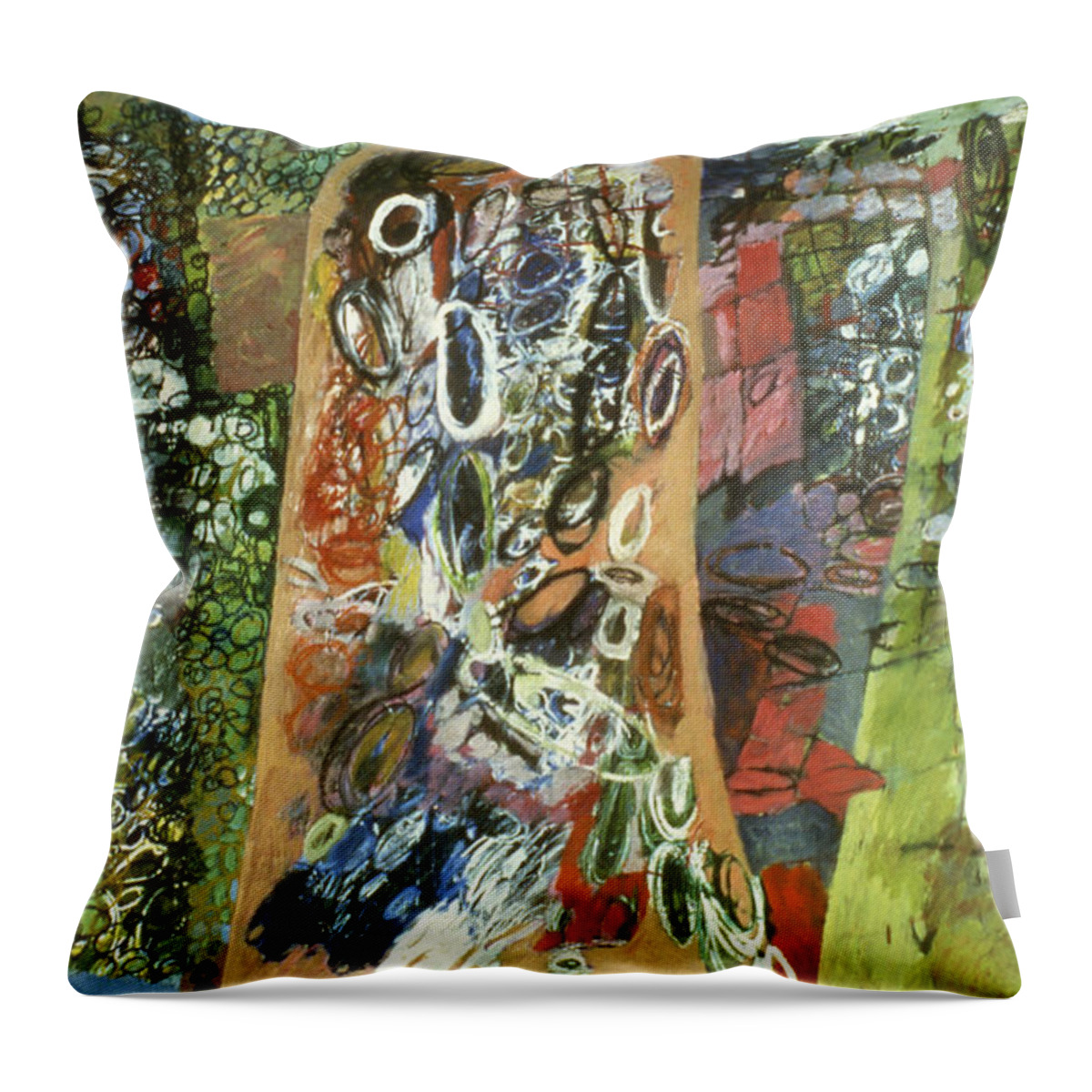 Painting Throw Pillow featuring the painting Encaged by Richard Baron