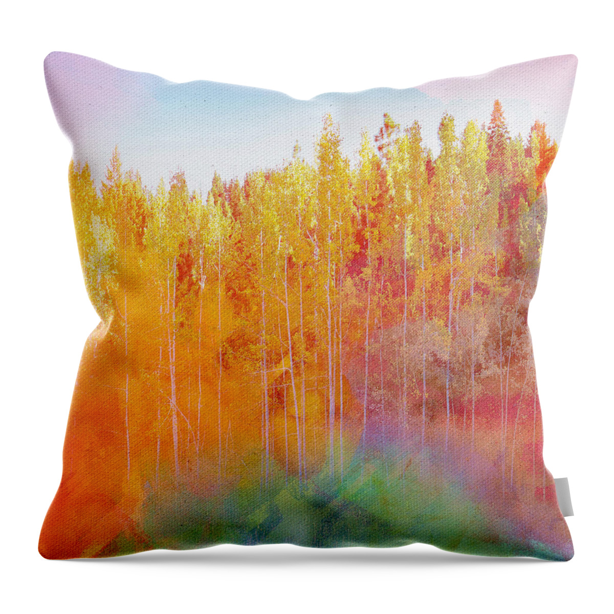 Graphic Design Throw Pillow featuring the digital art Enchanted Scenery #3 by Klara Acel
