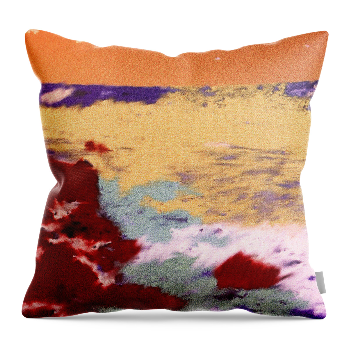 St Kitts Throw Pillow featuring the digital art End of the Journey by Ian MacDonald