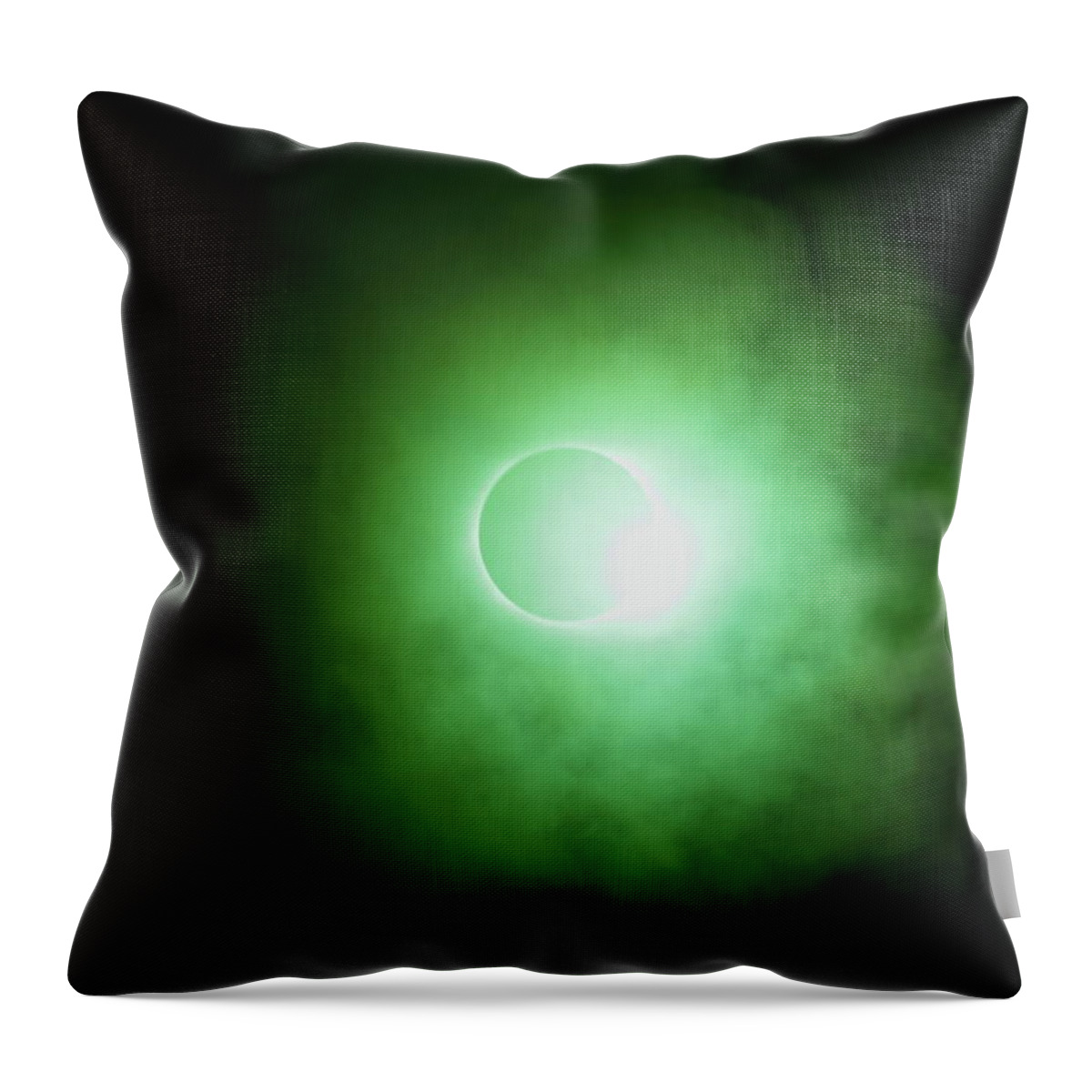 Solar Eclipse Throw Pillow featuring the photograph End Of Totality by Daniel Reed