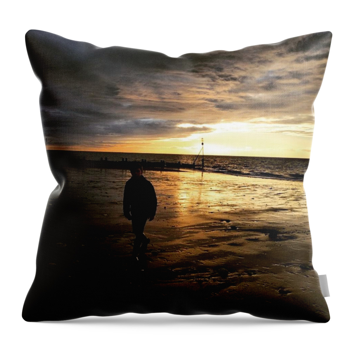 Clouds Throw Pillow featuring the photograph #endless Sky #sunset #norfolk #north by Cavorting In The Country