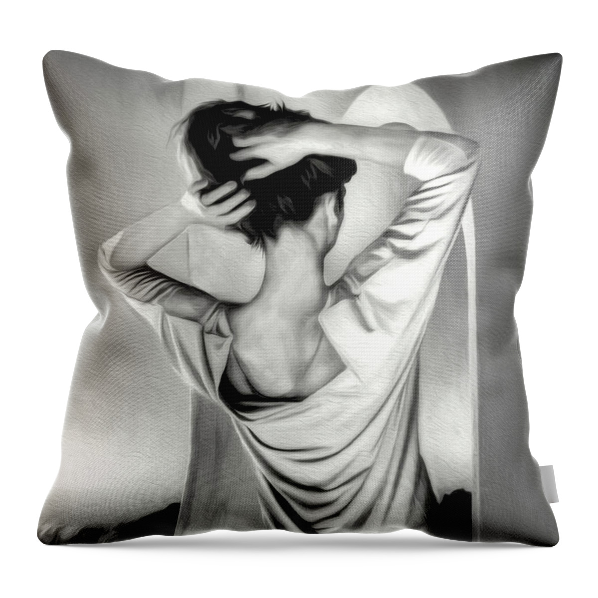 Woman Throw Pillow featuring the digital art Endless Skys by Pennie McCracken