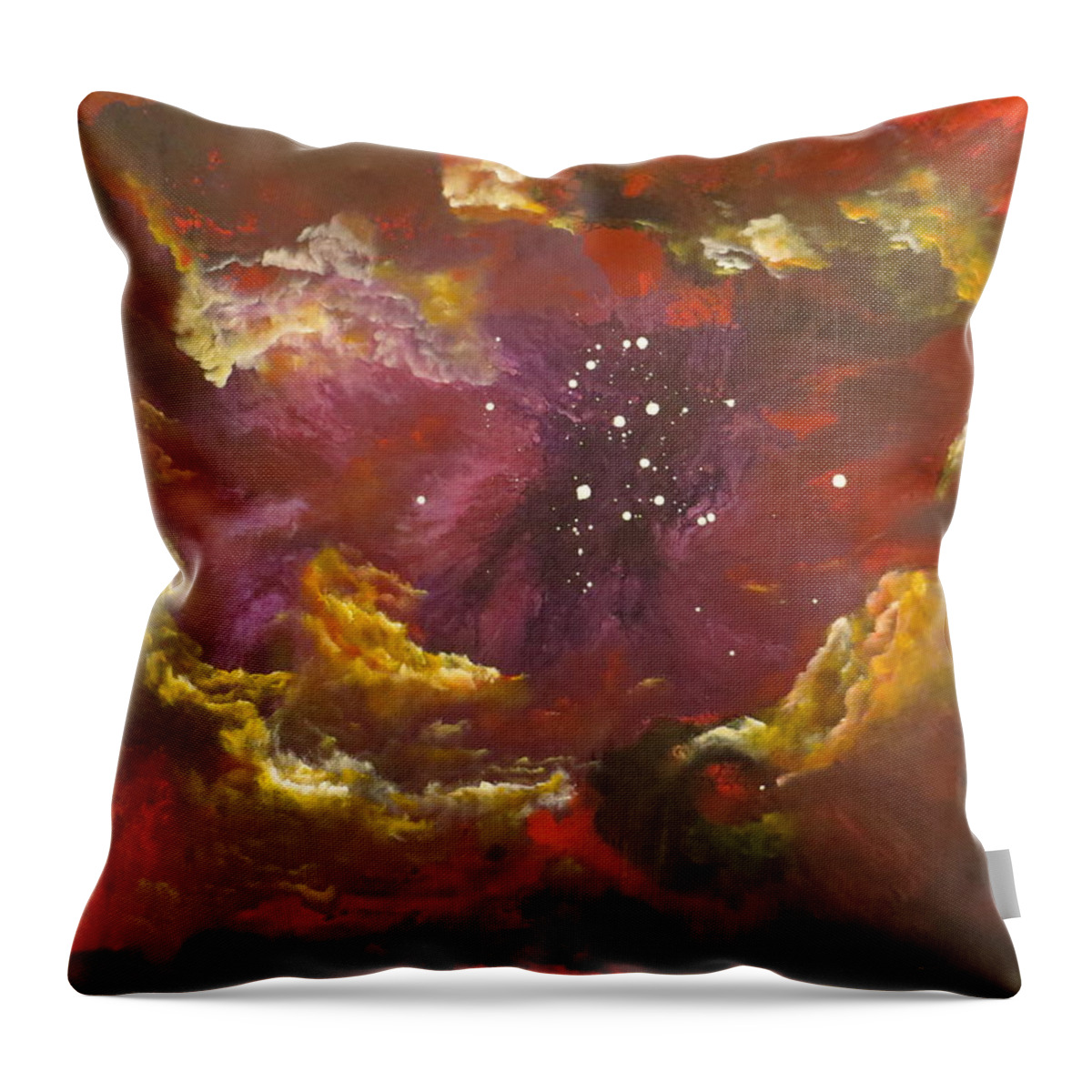 Abstract Throw Pillow featuring the painting Endless by Soraya Silvestri
