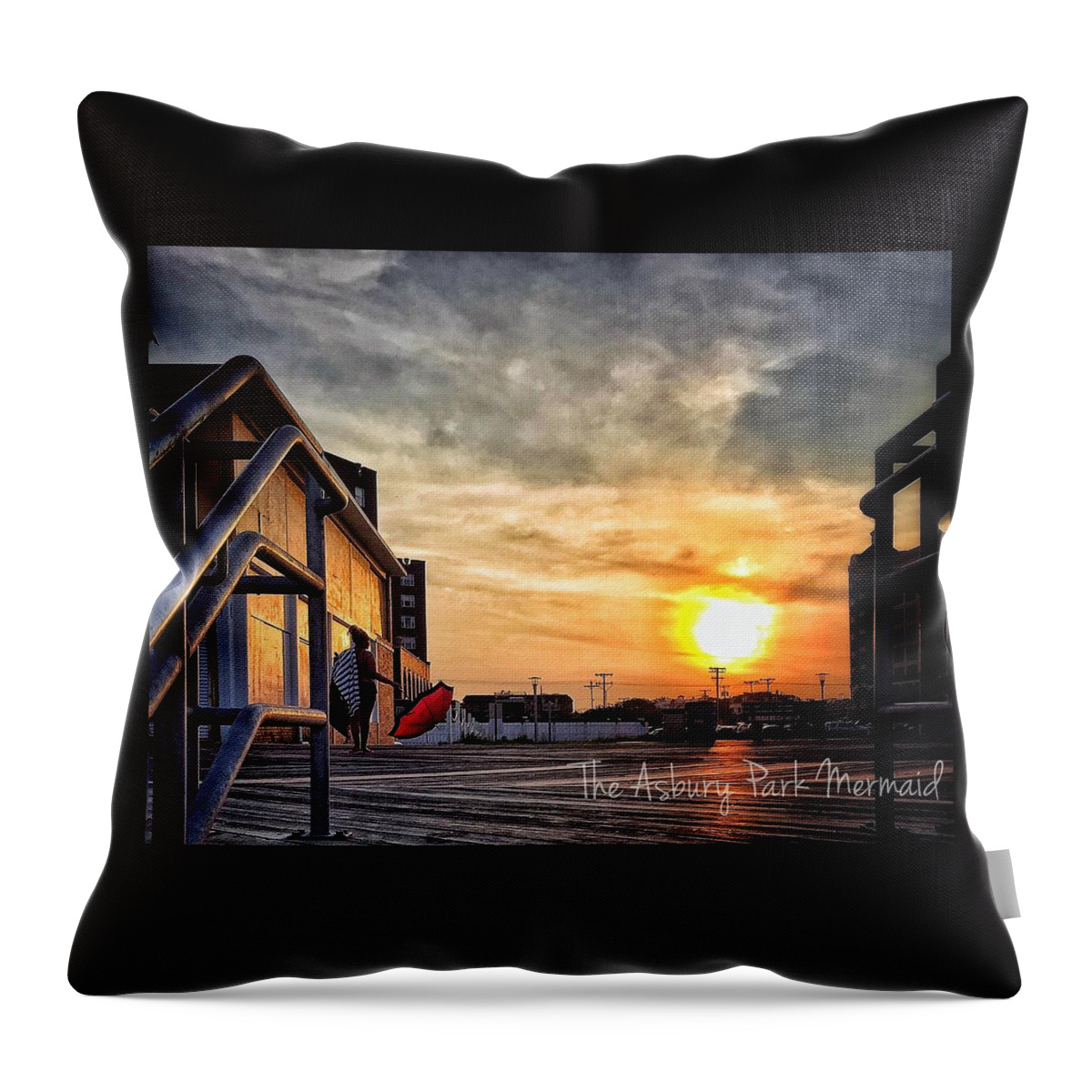 Asbury Park Throw Pillow featuring the photograph Endless Summer in Asbury Park by The Asbury Park Mermaid