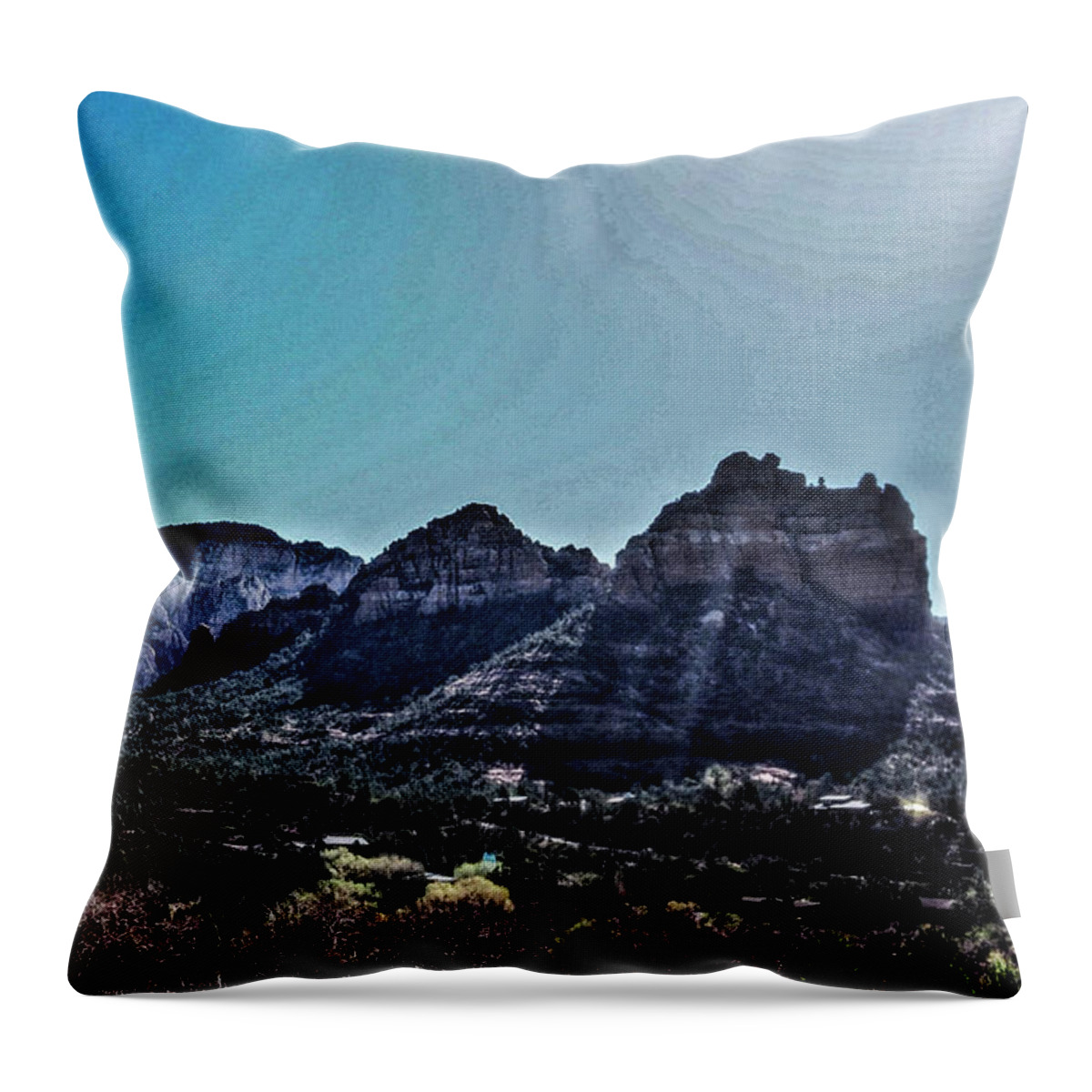 Rebecca Dru Throw Pillow featuring the photograph Energy in Sedona by Rebecca Dru