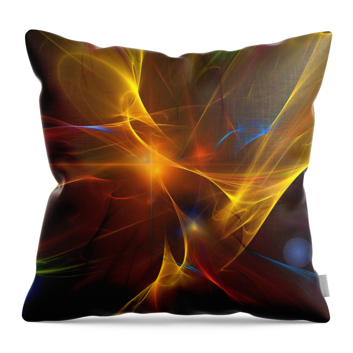 Fractal Throw Pillow featuring the digital art Energy Matrix by David Lane