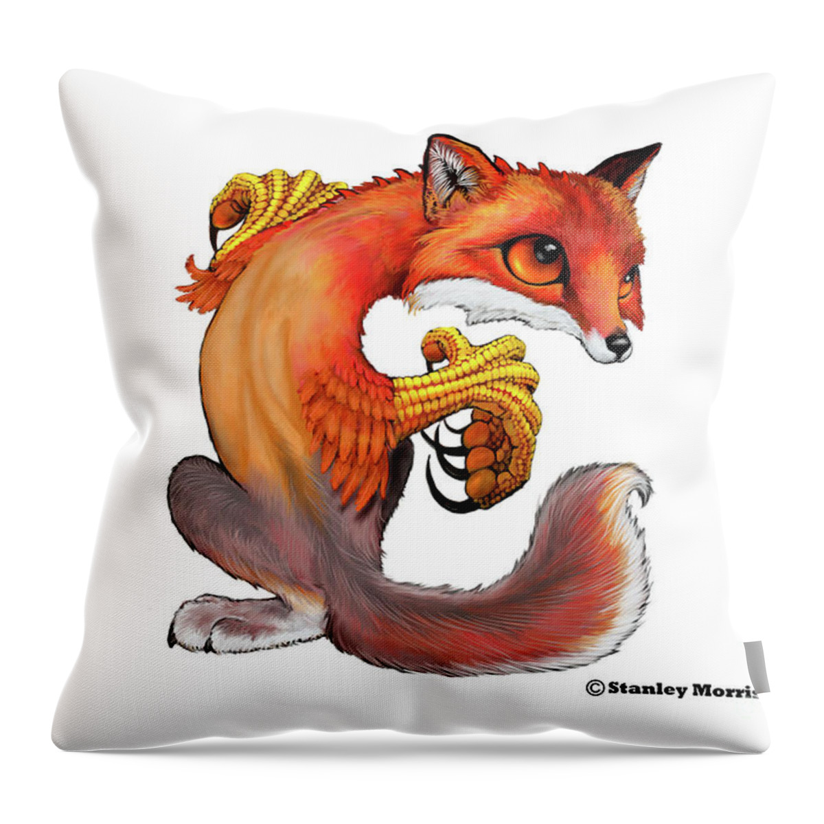 Alphabet Throw Pillow featuring the digital art Enfield by Stanley Morrison