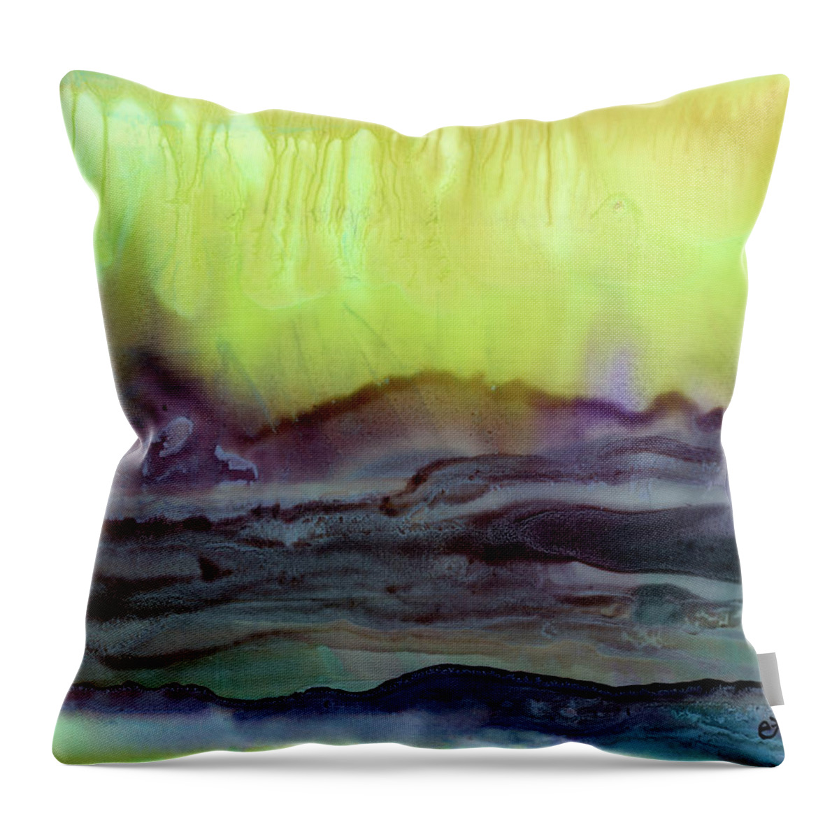 Abstract Throw Pillow featuring the painting Enlighten the Captious Minds by Eli Tynan