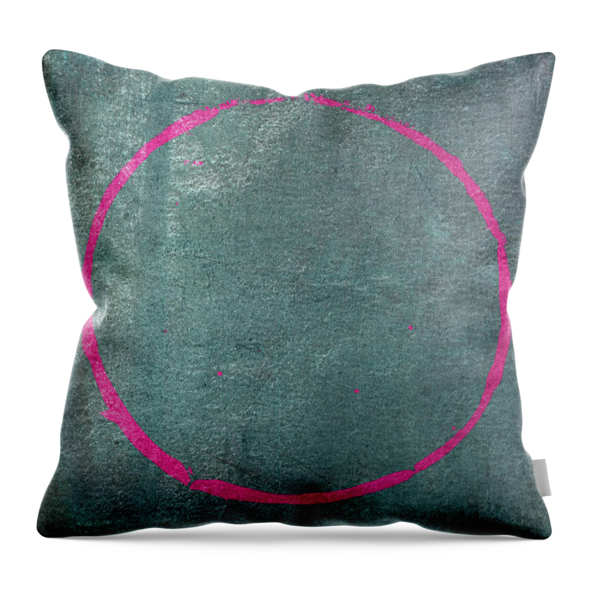 Pink Throw Pillow featuring the digital art Enso 2017-23 by Julie Niemela