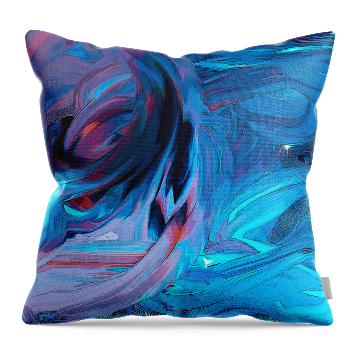  Original Contemporary Throw Pillow featuring the digital art Entrance to the Blues by Phillip Mossbarger