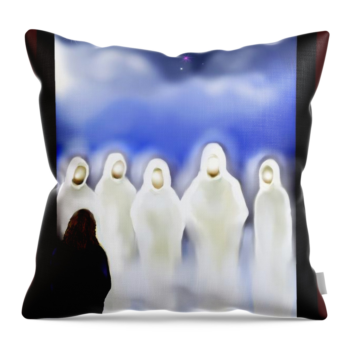 Entrance Throw Pillow featuring the digital art Entrance to the Unknown by Carmen Cordova