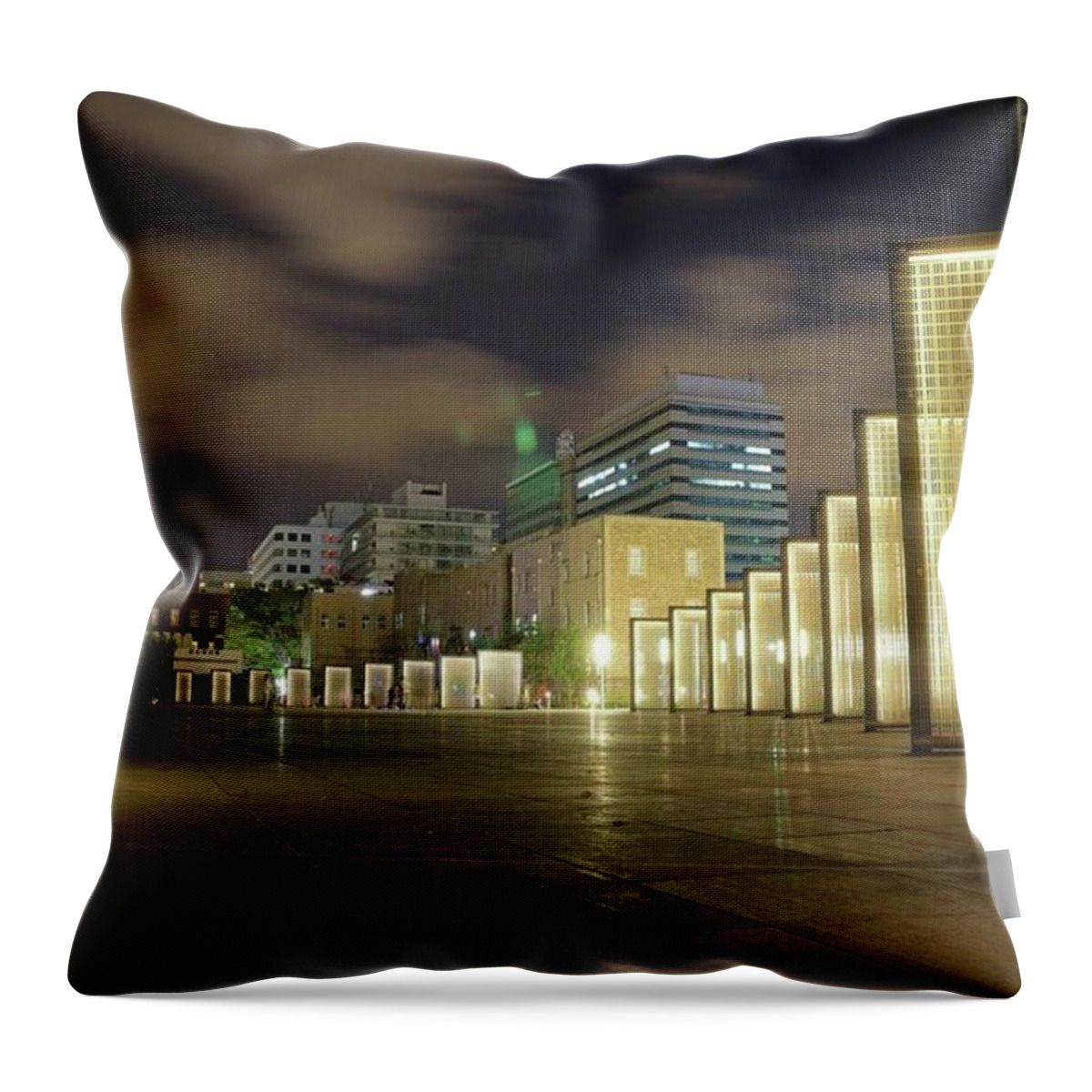 Nightview Throw Pillow featuring the photograph Night view by Hideaki Iso