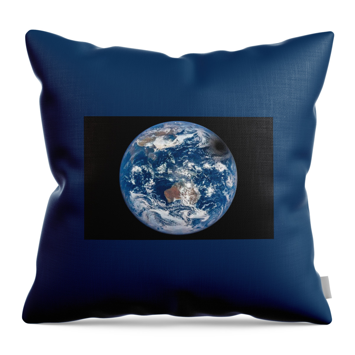 Globe Throw Pillow featuring the painting Epic Eclipse, NASA_10 by Celestial Images
