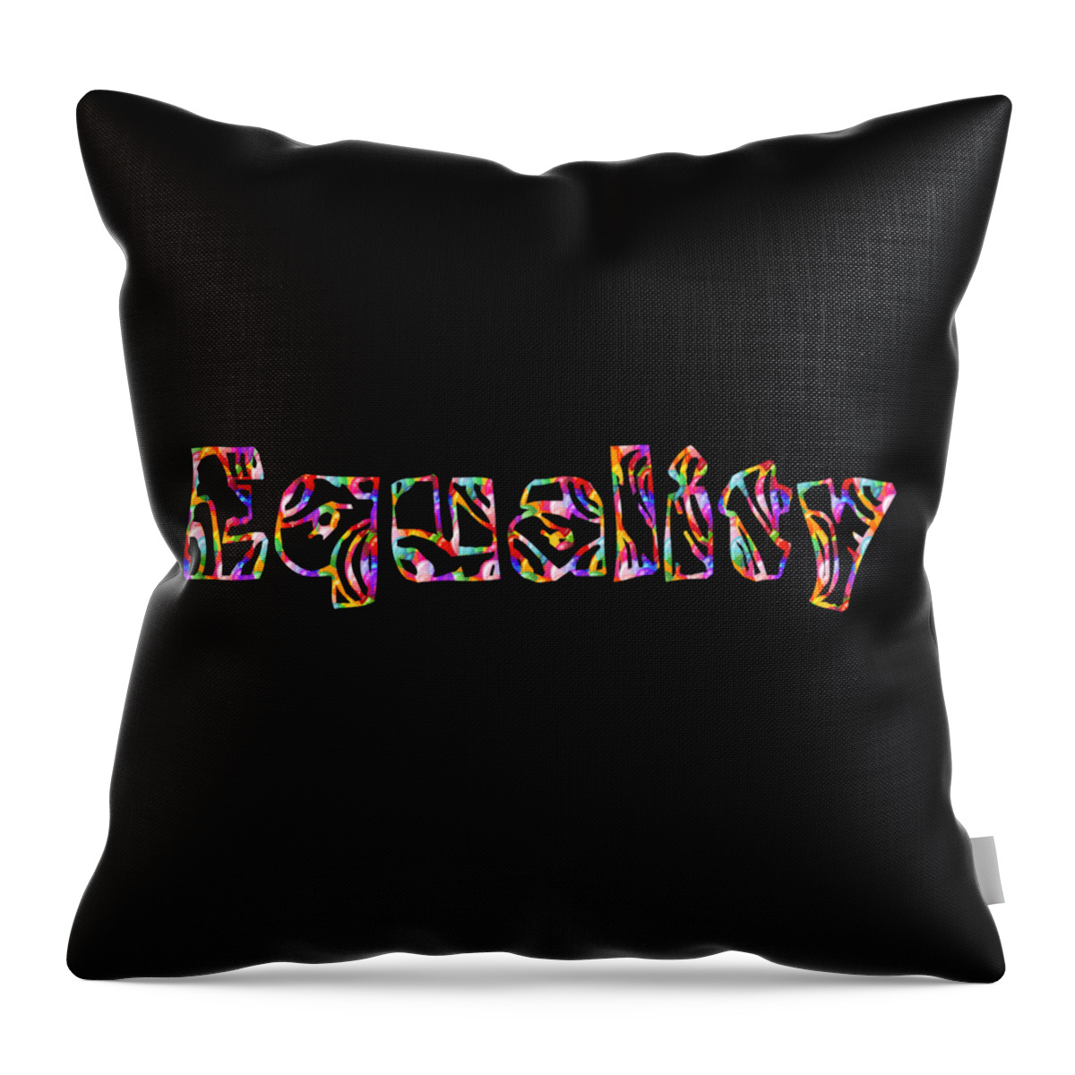 Equality Throw Pillow featuring the digital art Equality by Rachel Hannah