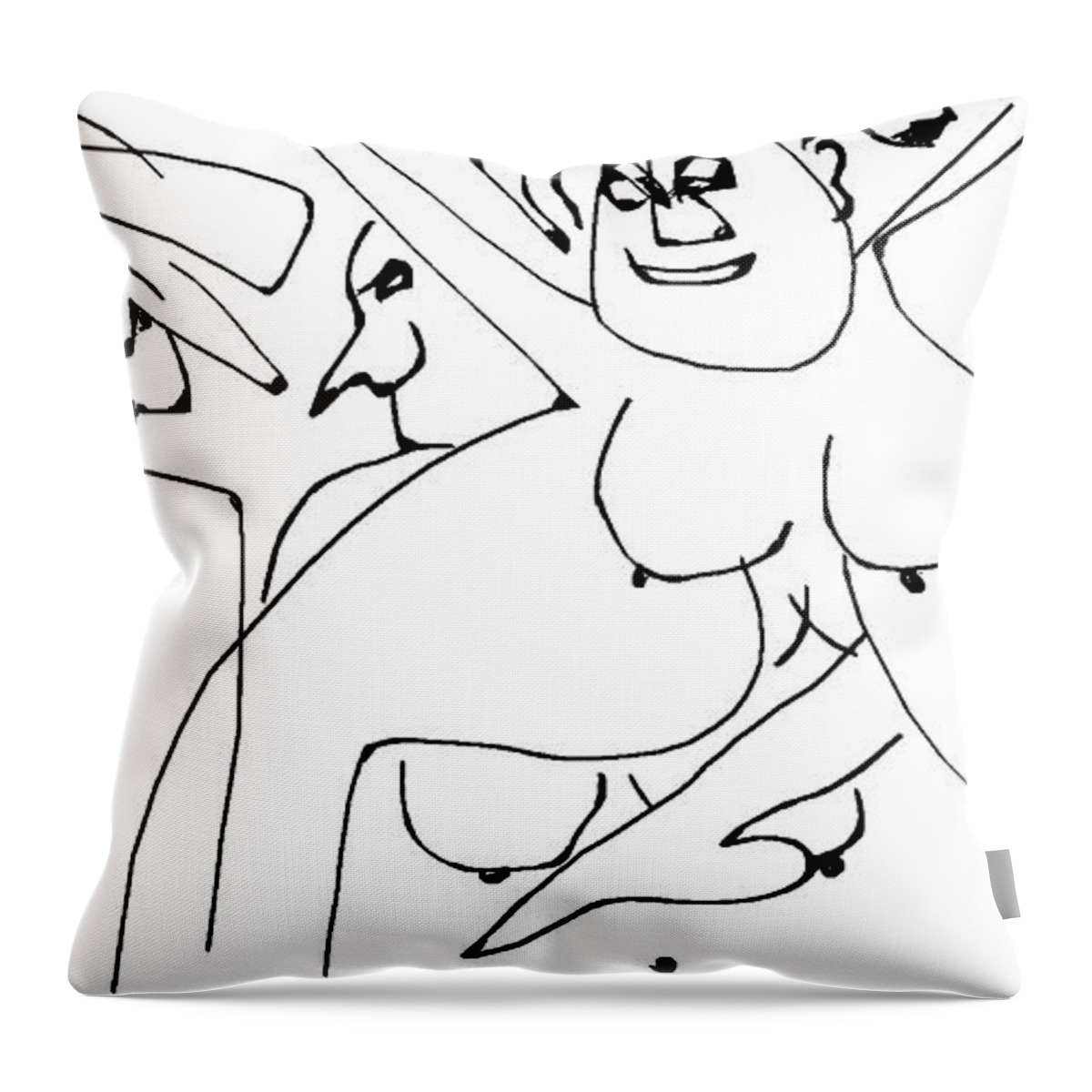  Throw Pillow featuring the digital art Erotik Zirkus by Doug Duffey