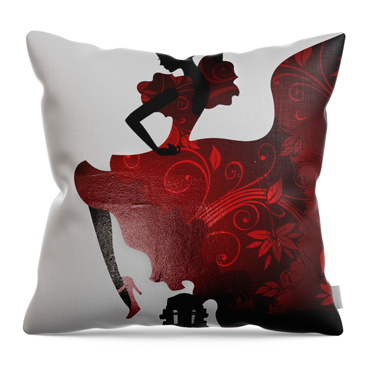 Flamenco Throw Pillow featuring the photograph Essence of Andalucia by Brenda Kean