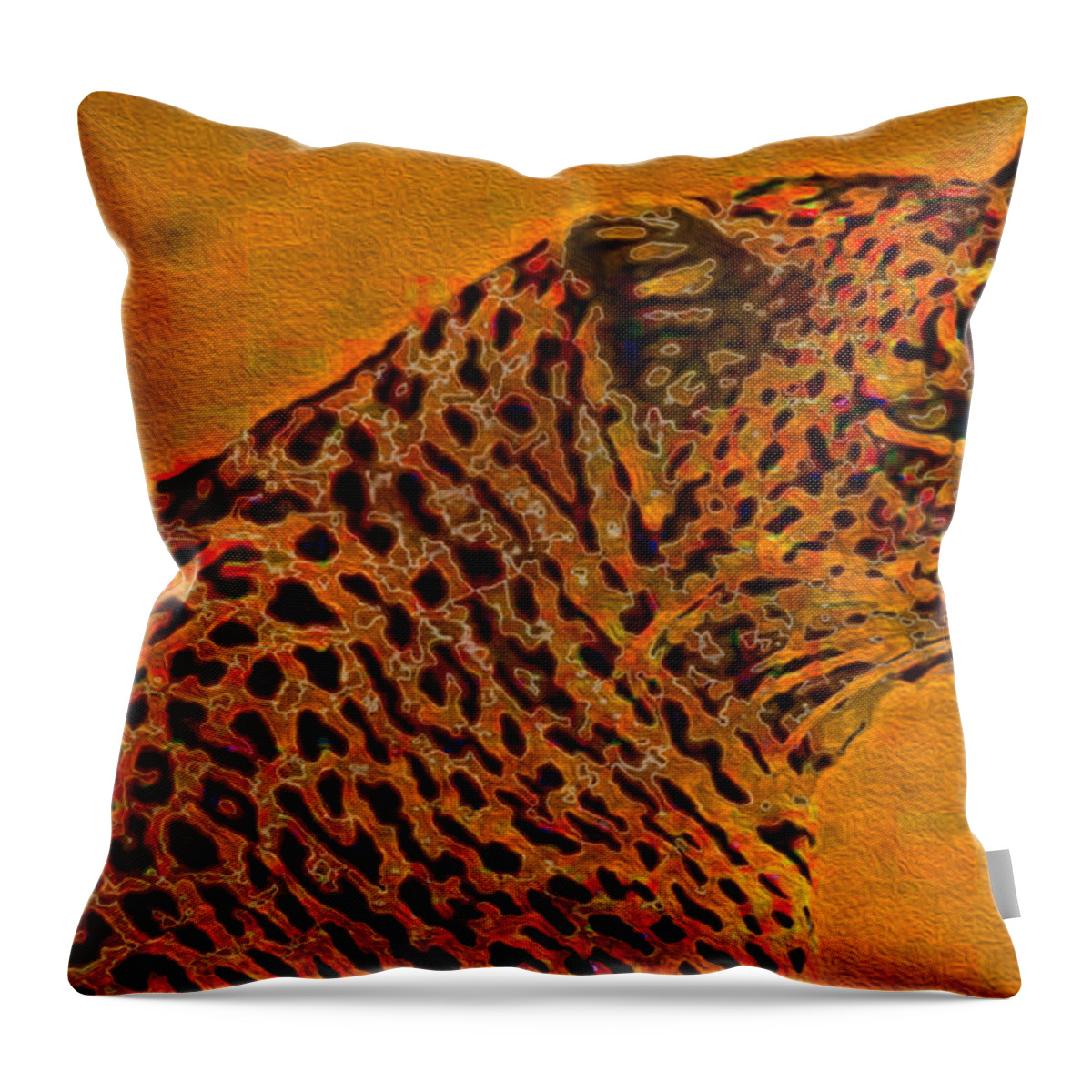 Leopard Throw Pillow featuring the digital art Essence of Leopard by Stephanie Grant