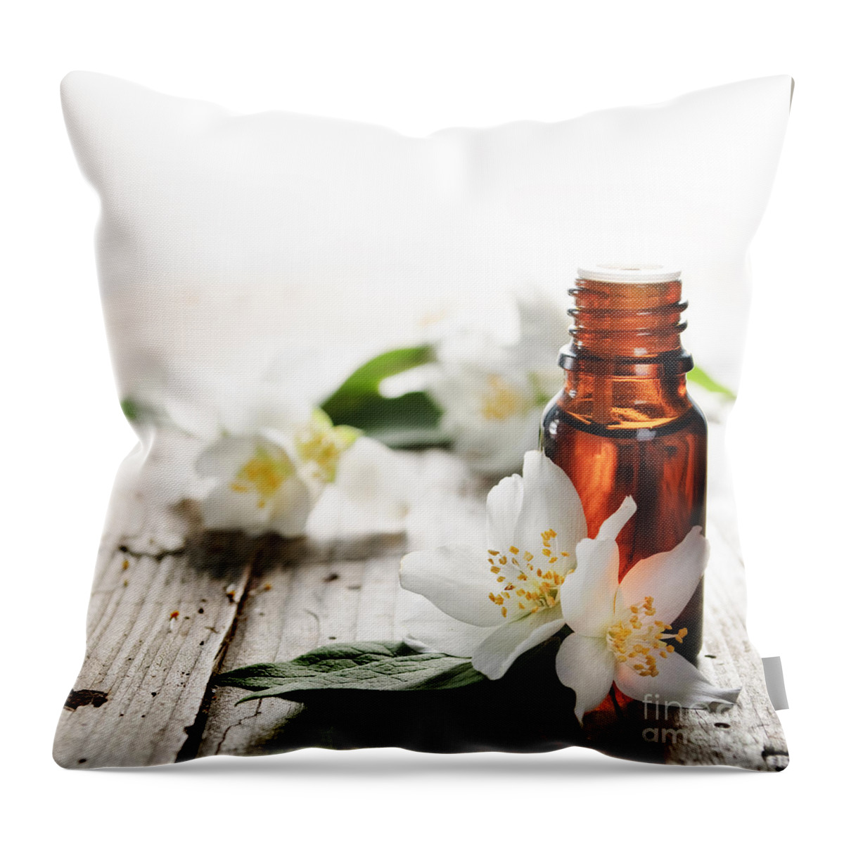 Massage Throw Pillow featuring the photograph Essential Oil by Jelena Jovanovic