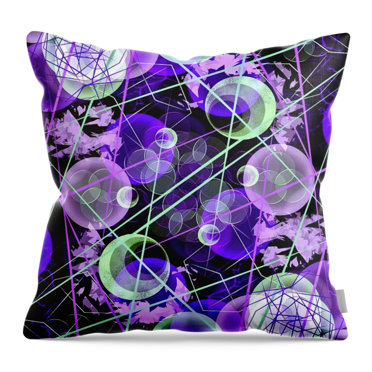 Eternal Optimism Abstract Throw Pillow featuring the digital art Eternal Optimism by Laurie's Intuitive