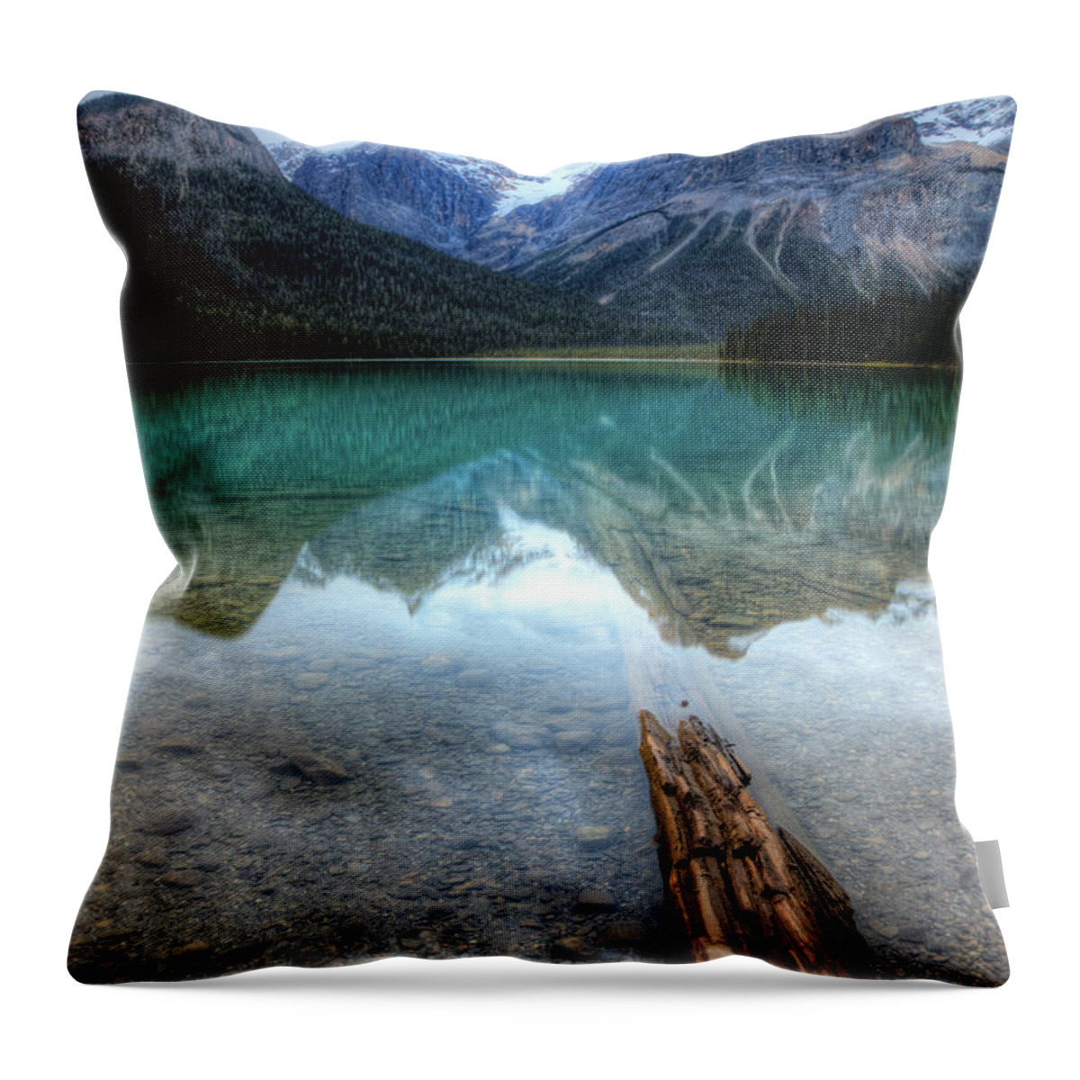 Autumn Throw Pillow featuring the photograph Eternal Reflections Emerald Lake Yoho National Park British Columbia Canada by Wayne Moran