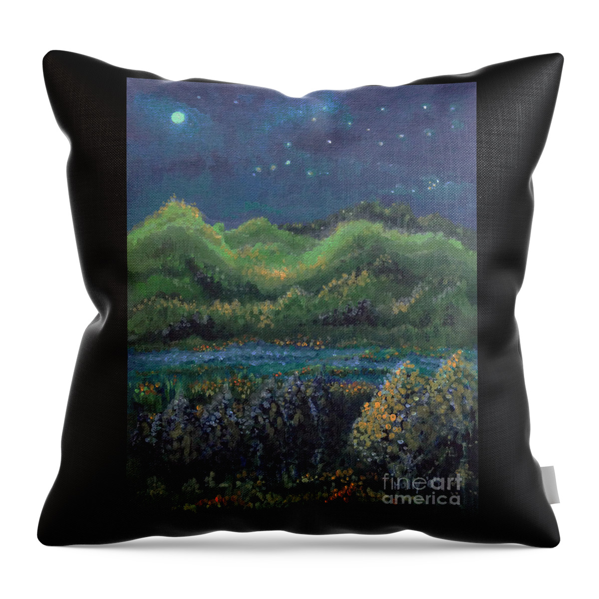 Acrylic Throw Pillow featuring the painting Ethereal Reality by Holly Carmichael
