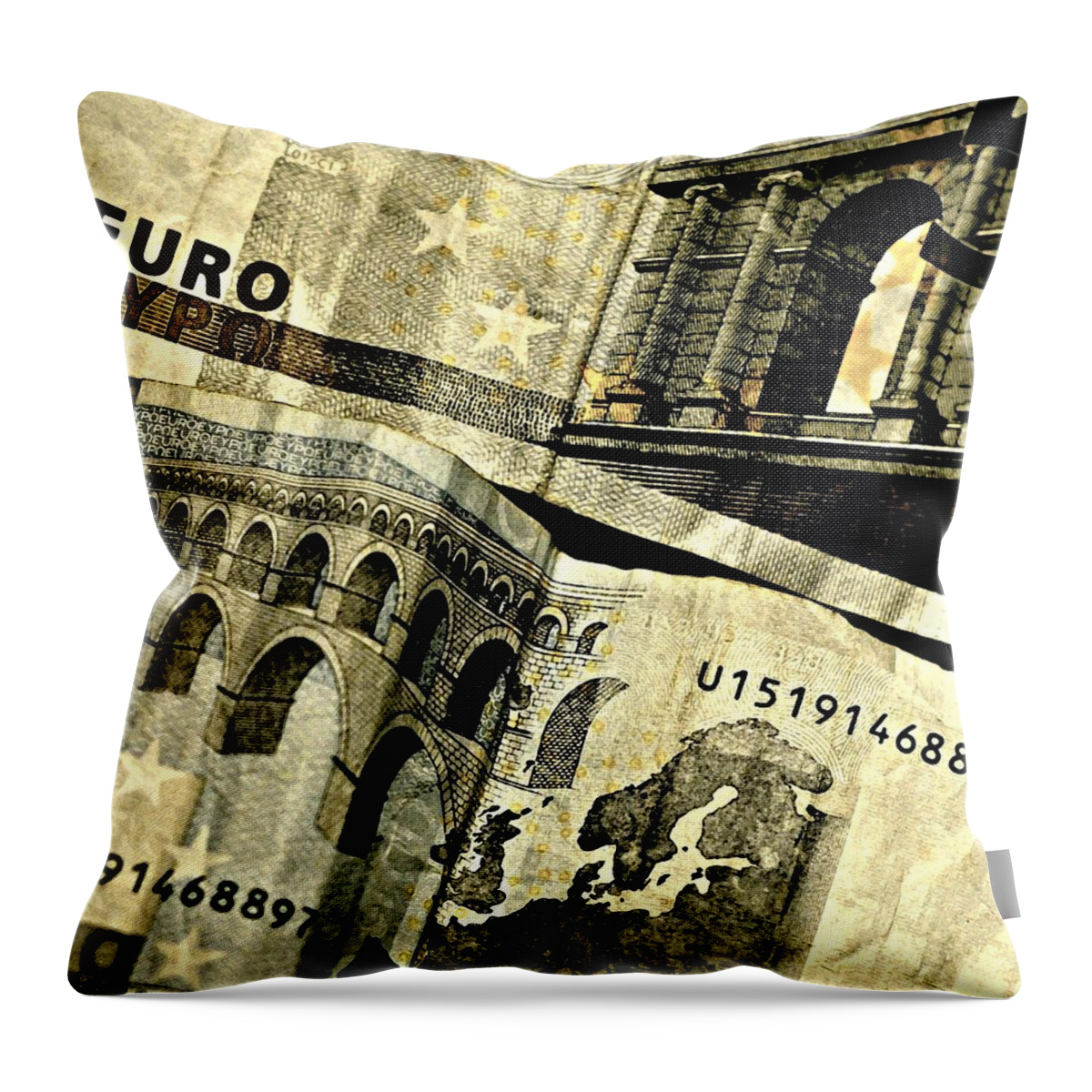 Euro Throw Pillow featuring the photograph Euro by Diana Angstadt