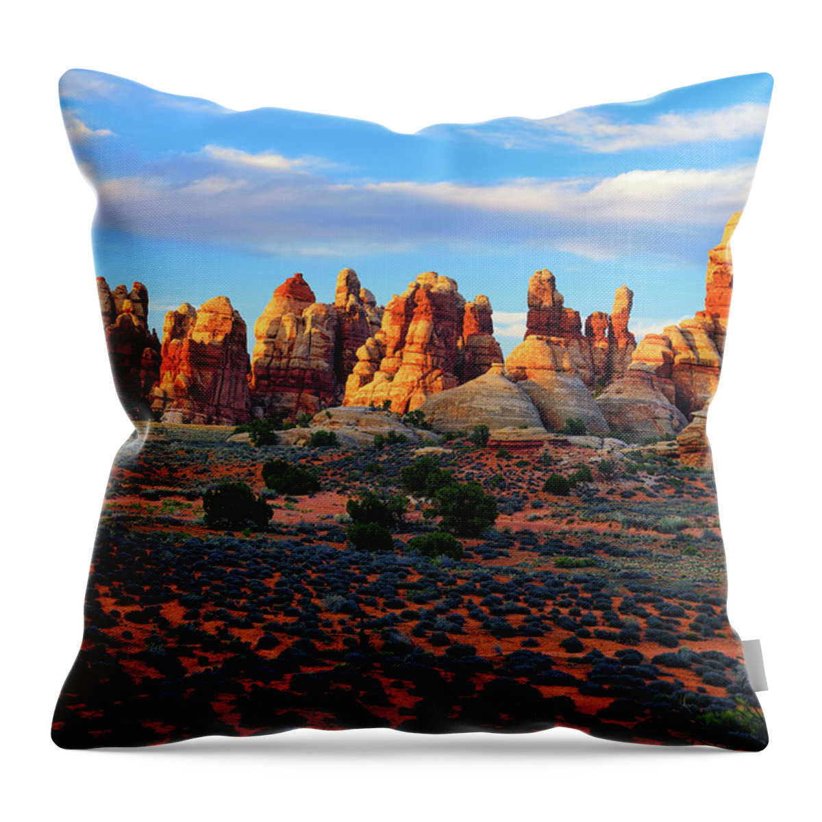 Doll House Throw Pillow featuring the photograph Evening At The Doll House by Greg Norrell
