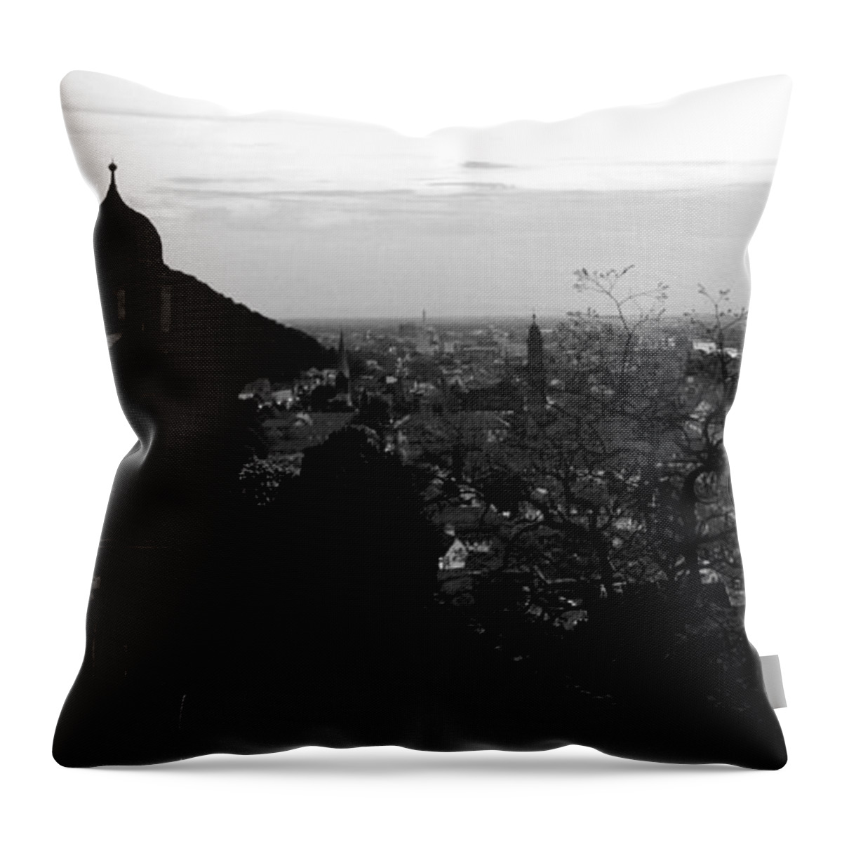 Heidelberg Castle Throw Pillow featuring the photograph Evening in Heidelberg by Noah Cole