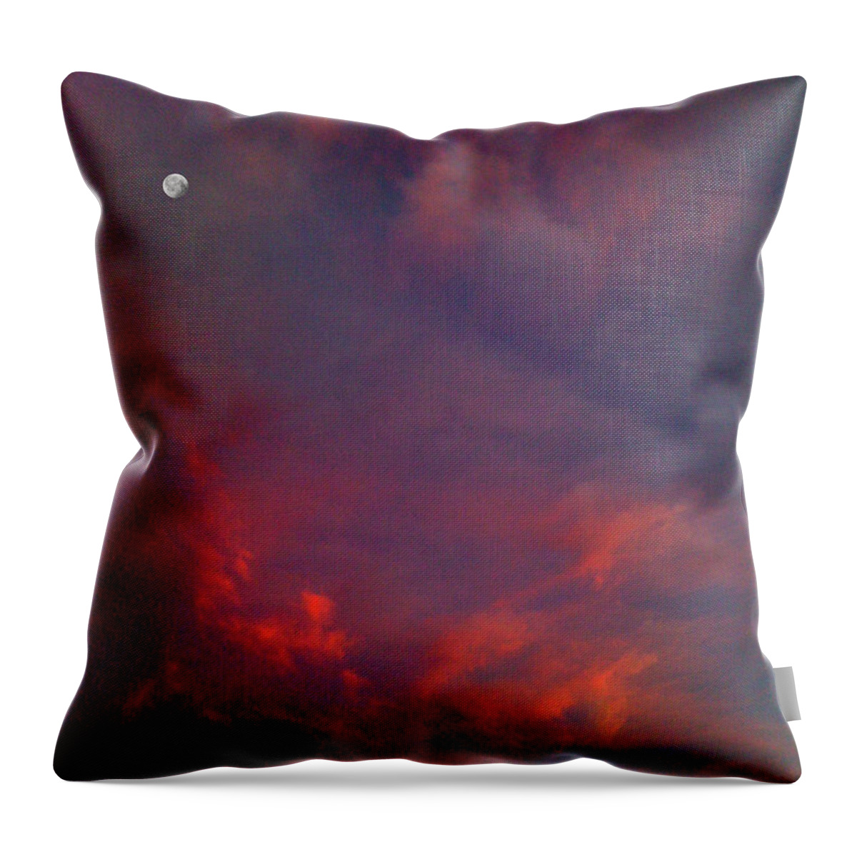 Sunset Throw Pillow featuring the photograph Evening Sunset Paints the Sky by Wayne King