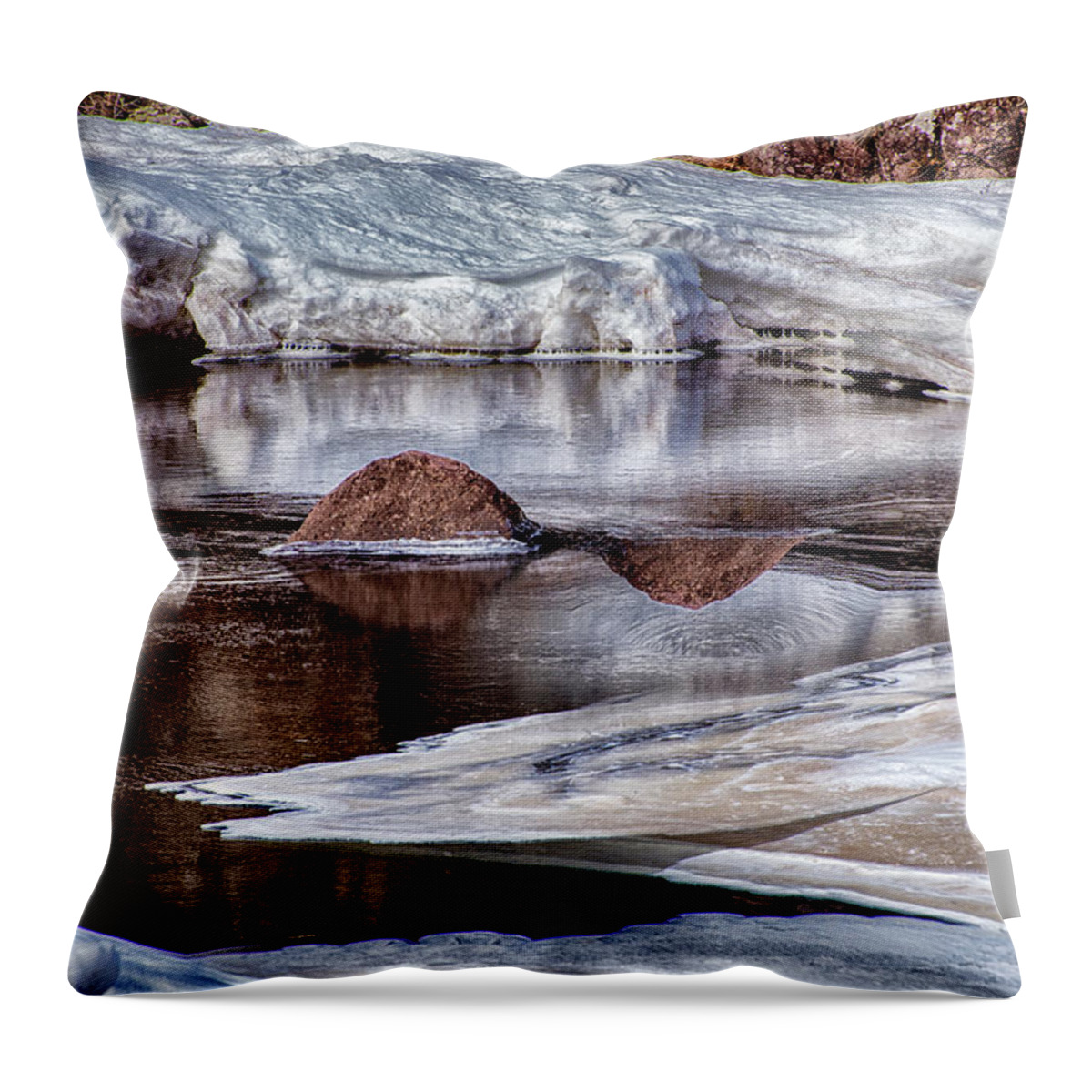  Throw Pillow featuring the photograph Event Ice Horizon.... by Paul Vitko