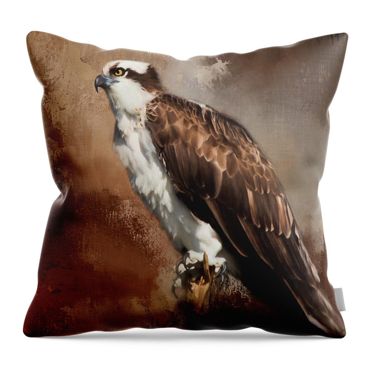 Osprey Throw Pillow featuring the photograph Ever Watchful by Kim Hojnacki