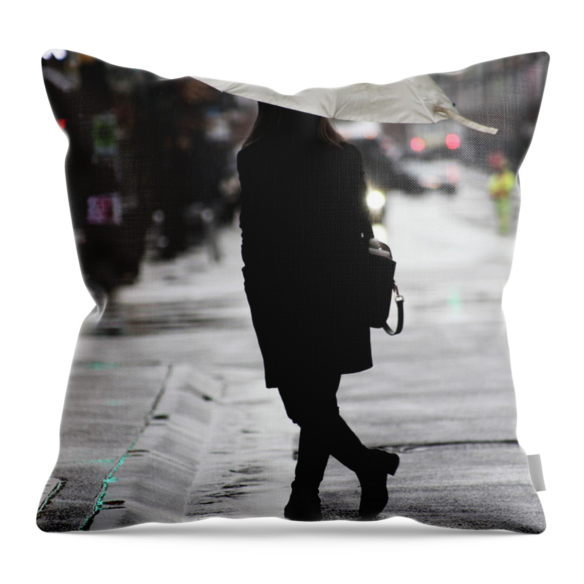 Street Photography Throw Pillow featuring the photograph Every one pays by J C