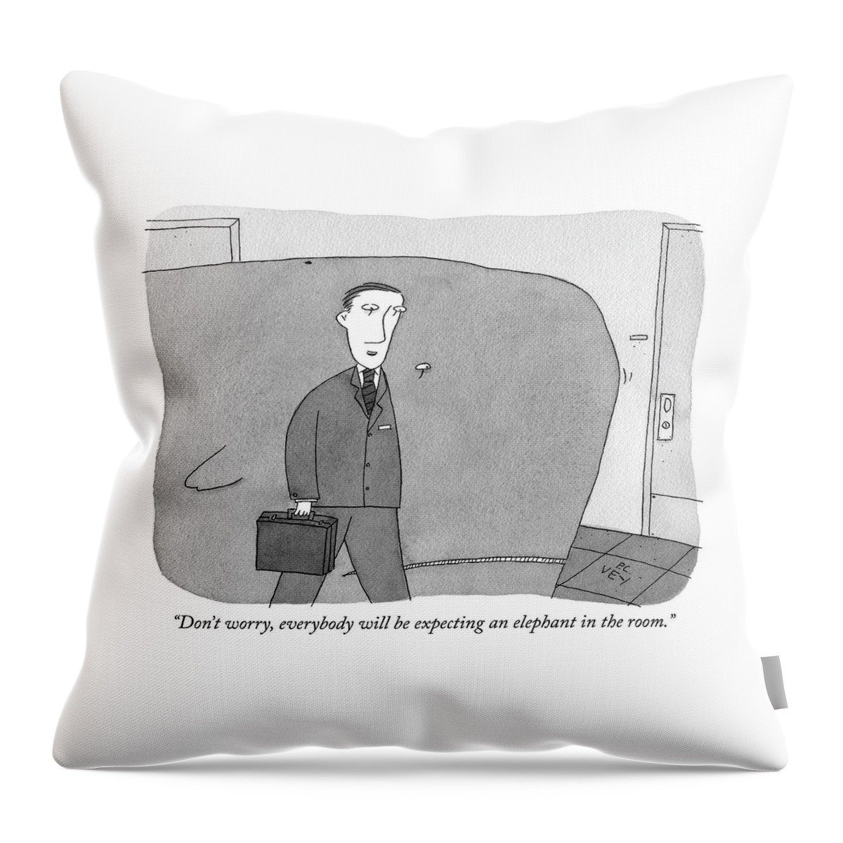 Everybody Will Be Expecting An Elephant Throw Pillow