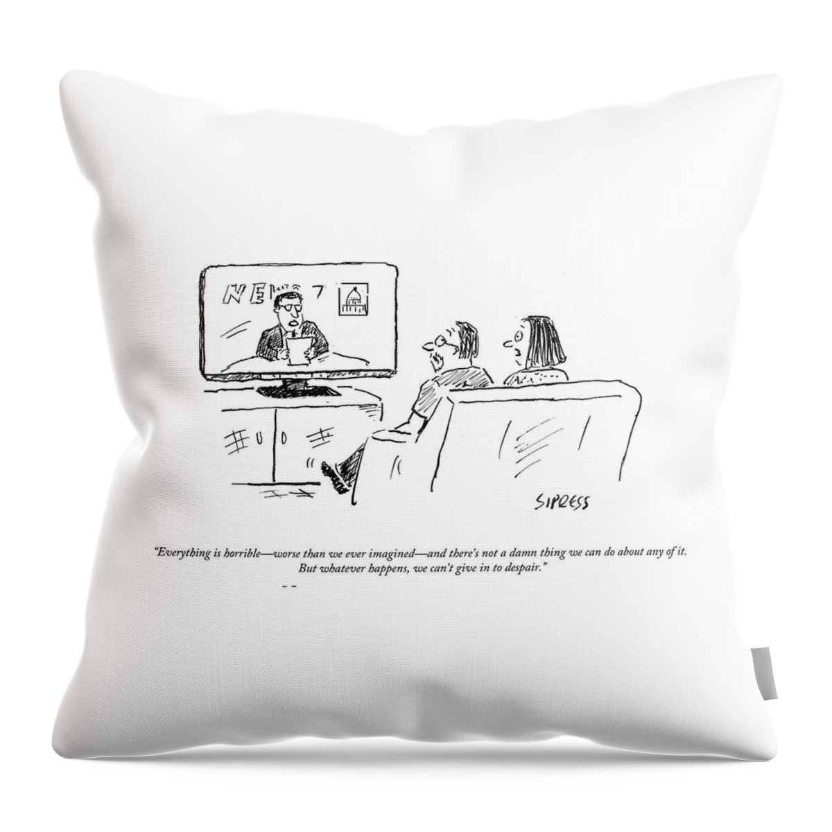 Everything Is Horrible Throw Pillow