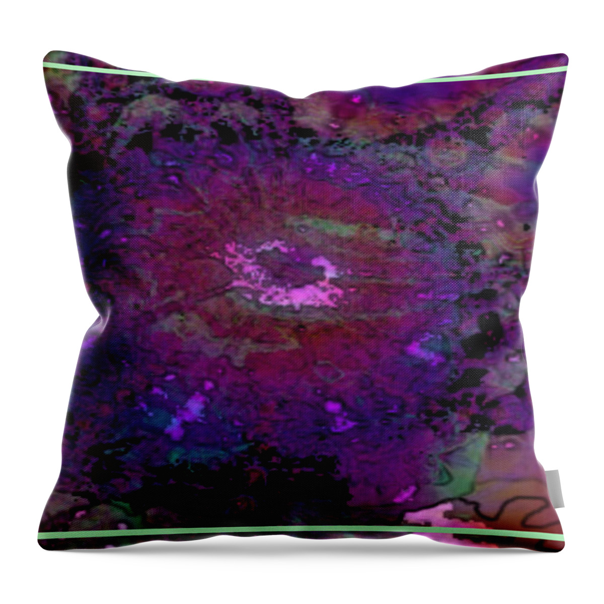 Fractal Throw Pillow featuring the digital art Eves Apple by Charmaine Zoe